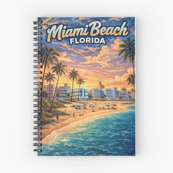 Item preview, Miami Beach Florida Retro Summer Sunset designed and sold by clintang.