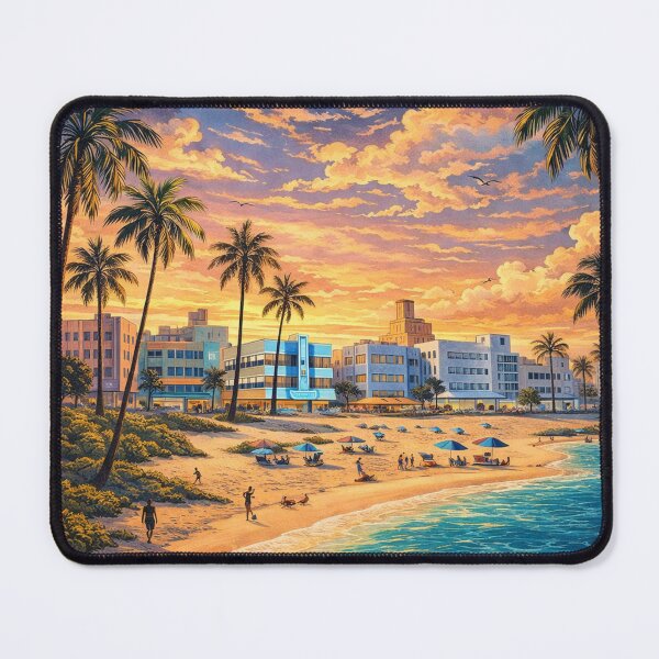 Item preview, Miami Beach Florida Retro Summer Sunset designed and sold by clintang.