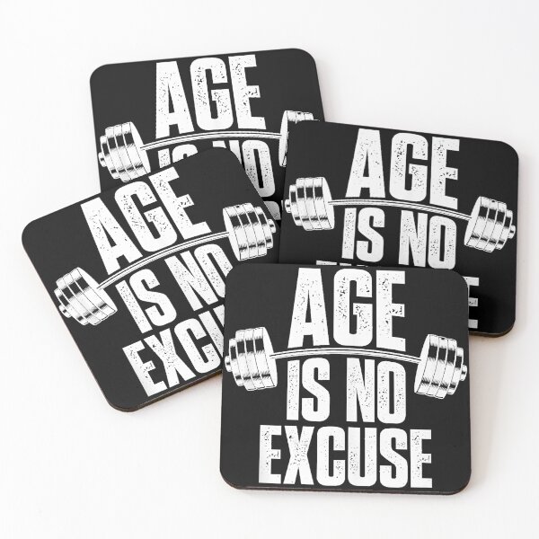 Item preview, Age Is No Excuse Funny Fitness Motivation designed and sold by eliramaison.