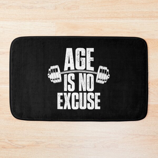 Item preview, Age Is No Excuse Funny Fitness Motivation designed and sold by eliramaison.