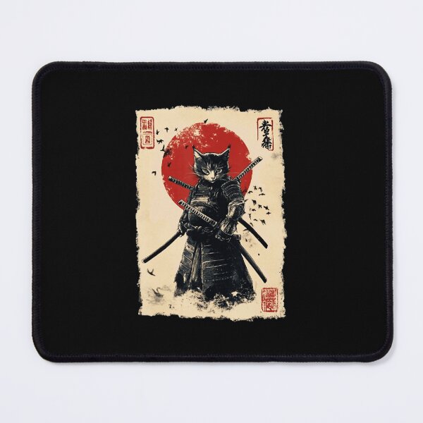 Item preview, Samurai Cat Vintage Japanese Style Warrior designed and sold by titanlevi.