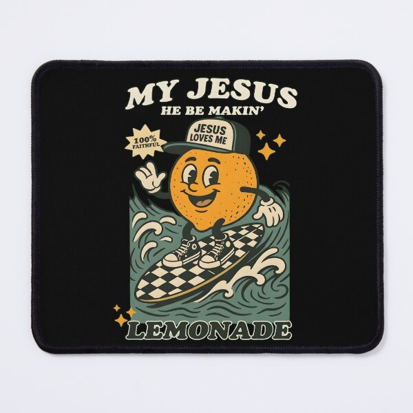 Item preview, My Jesus He Be Makin' Lemonade Retro Surfing Lemon Christian Graphic designed and sold by haitrieuic96.