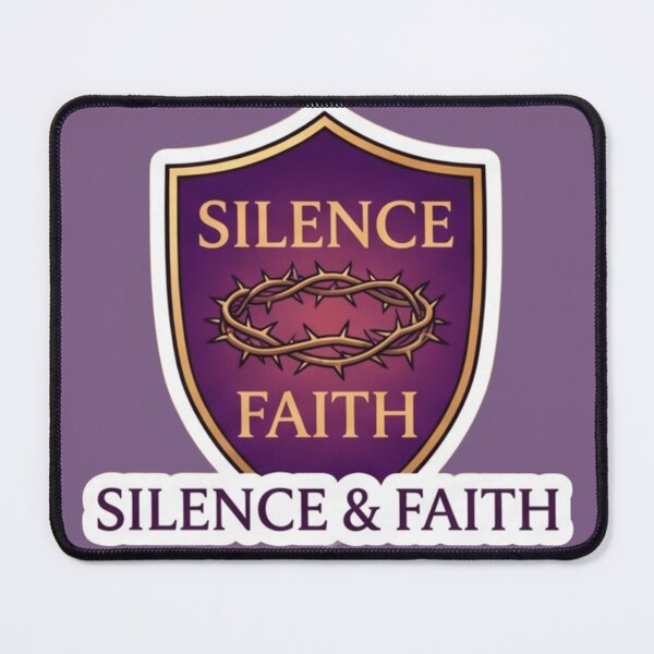 Item preview, Sacred Silence and Faith Shield Sticker designed and sold by ShoopingAn.