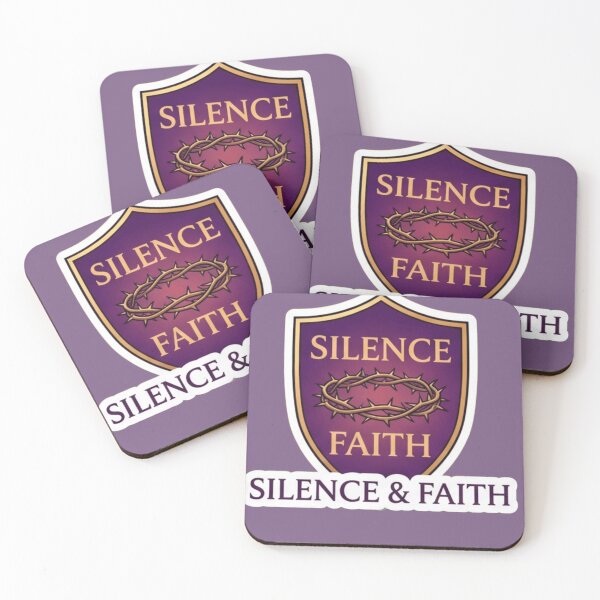 Item preview, Sacred Silence and Faith Shield Sticker designed and sold by ShoopingAn.