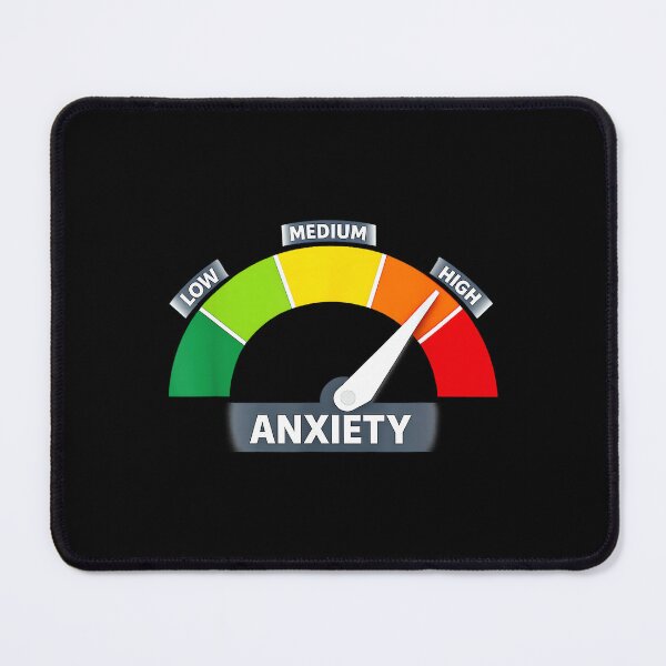 Item preview, Funny Anxiety Meter Level High Mental Health Awareness Art designed and sold by DorisSPipkin.