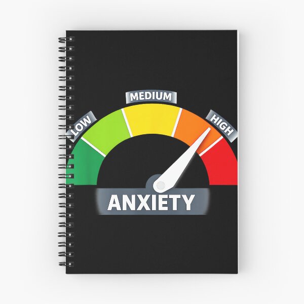 Item preview, Funny Anxiety Meter Level High Mental Health Awareness Art designed and sold by DorisSPipkin.