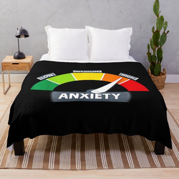 Item preview, Funny Anxiety Meter Level High Mental Health Awareness Art designed and sold by DorisSPipkin.