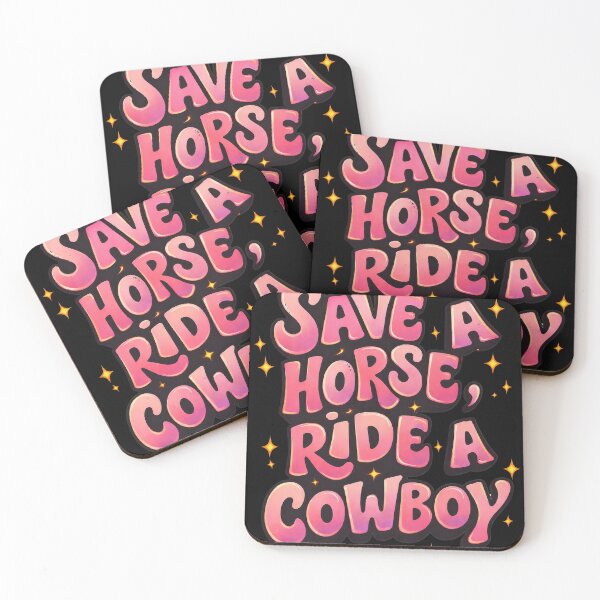 Item preview, Save A Horse Ride A Cowboy Bold Pink Western Quote Design designed and sold by justinhmorton.