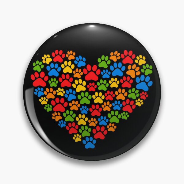 Item preview, Dog Paw Print Heart designed and sold by dancingchickenstudio.