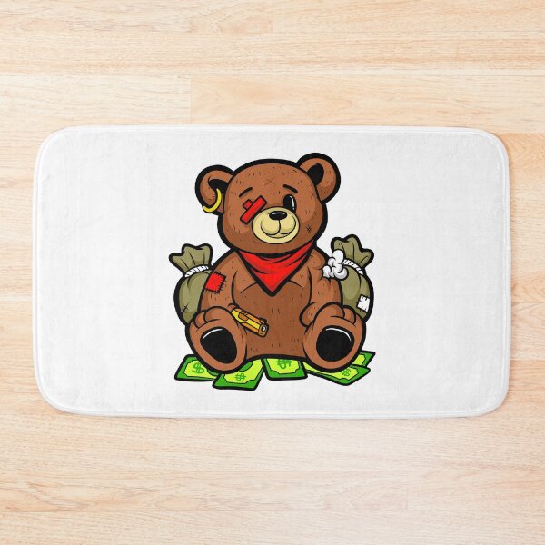 Item preview, Outlaw Teddy Bear Money Gang Street Cartoon Design designed and sold by SeriouslyArtistical.
