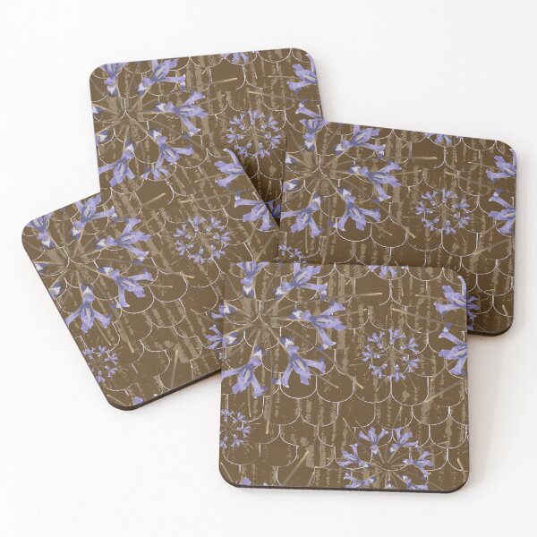 Item preview, First Spring Flower Radials on Brown Barn Tin Fish Scales designed and sold by Digitalmyth's Designs.