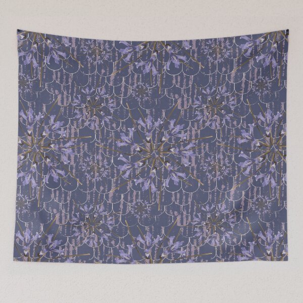 Item preview, First Spring Flower Radials on Purple Barn Tin Fish Scales designed and sold by Digitalmyth's Designs.