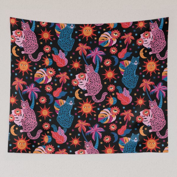 Item preview, Magical Tropical - Dreamy and Colorful Leopards Pattern designed and sold by majucapelato.