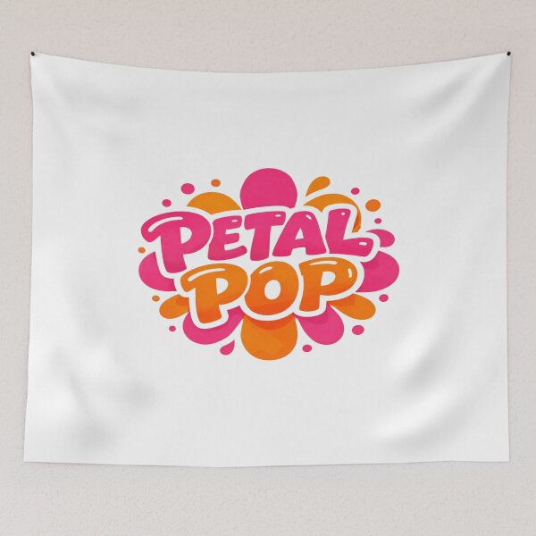 Item preview, Petal Pop Colorful Floral Logo – Vibrant Pink & Orange Modern Flower Graphic Design designed and sold by Bright Nest Studio.