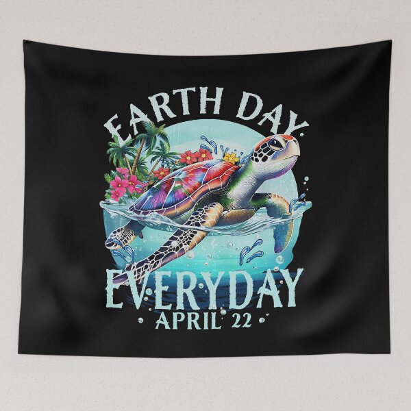 Item preview, Earth Day Restore Earth Sea Turtle Art Save the Planet designed and sold by BlightedArt.