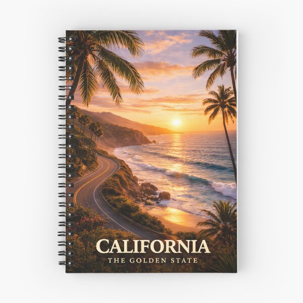 Item preview, California Sunset Coastal Highway Palm Trees Golden Hour designed and sold by TAOptimus .