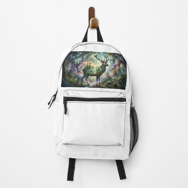 Item preview, Mystical Galaxy Deer Ethereal Forest Cosmic Nature Art designed and sold by Krfto.