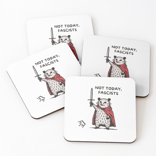 Item preview, No Kings No Fascists: Opossum Warrior Doodle meme No Kings Anti Trump Protest designed and sold by LNThread.