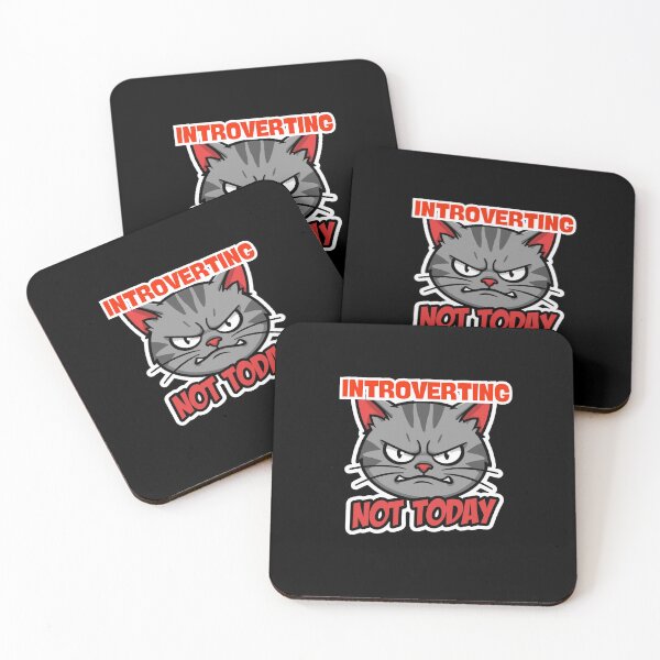 Item preview, introverted cute  cat ver 3 |animal  humour|  Cat animals meme-Funny Pet Lover Meme – Cute Cat & Dog Sticker | Kitty Kitten Animal Humor | Cat Lover Gift designed and sold by mndesignworx.
