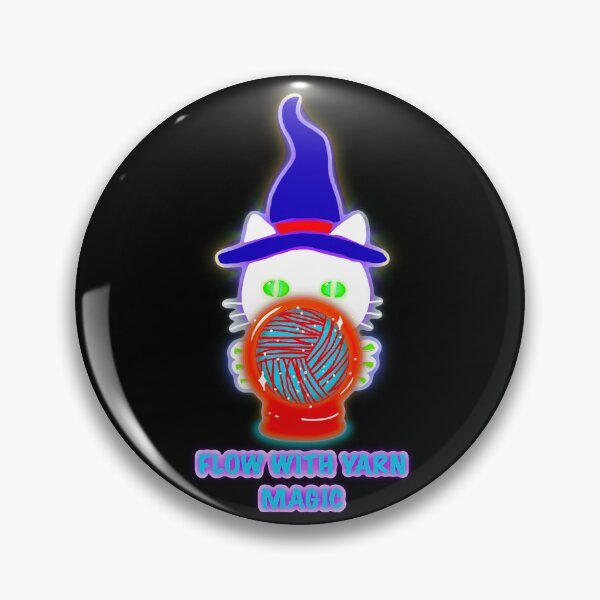 Item preview, Neon Yarn Cat Witch – Flow With Yarn Magic Crochet Aesthetic Gift designed and sold by ArtyWares.