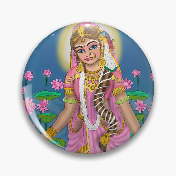Item preview, Radha Divine Design – Spiritual Hindu Goddess Art Illustration designed and sold by Harshit_Digital_Arts.