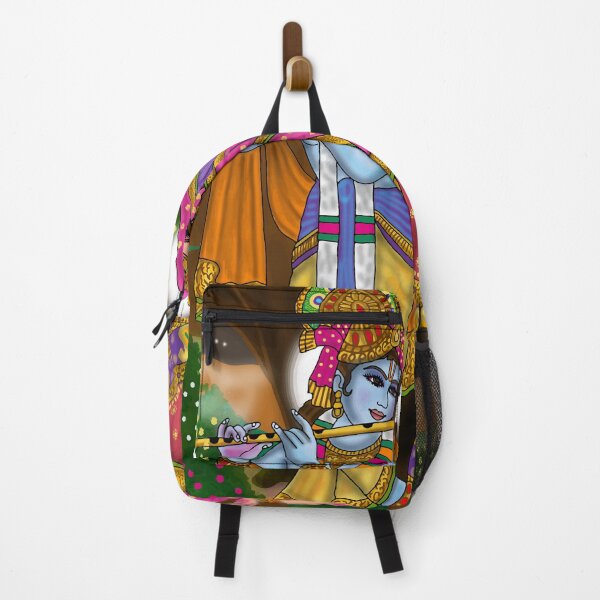 Item preview, Divine Radha Krishna Illustration – Spiritual Hindu Couple Artwork designed and sold by Harshit_Digital_Arts.