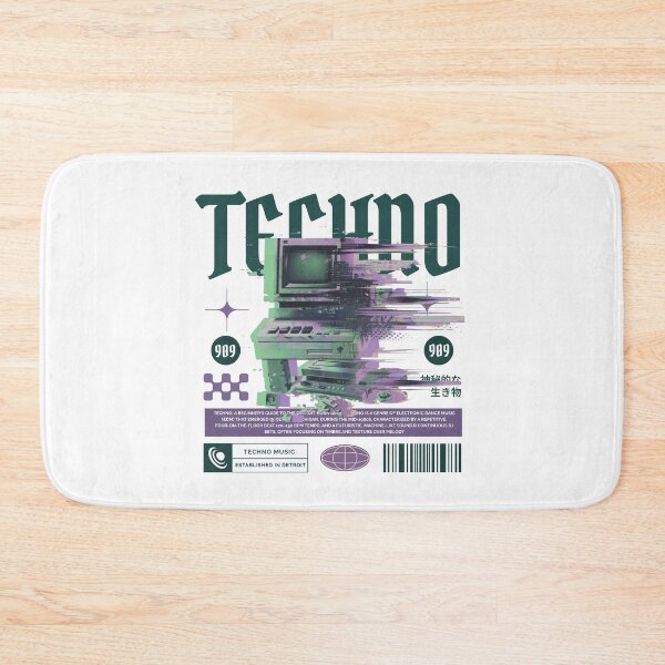 Item preview, TECHNO  - Glitch Work Station (Blue)  designed and sold by Discothreadz.