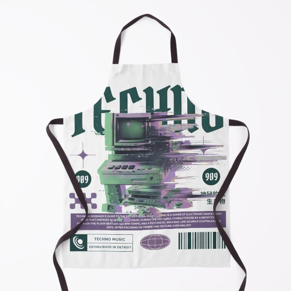 Item preview, TECHNO  - Glitch Work Station (Blue)  designed and sold by Discothreadz.