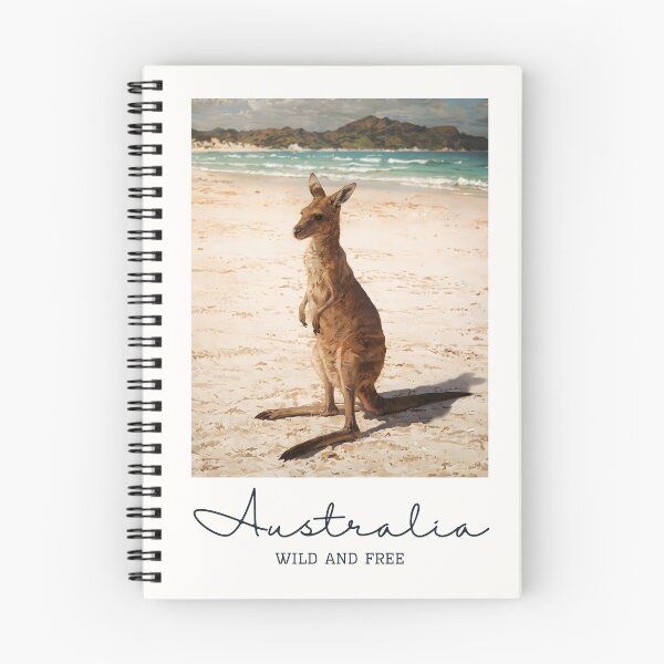 Item preview, Australia Kangaroo Beach - Vintage Souvenir designed and sold by twentytwo ART souvenir designs.