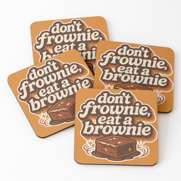 Item preview, Don't Frownie Eat a Brownie Funny Baking Design designed and sold by SideEye Co.