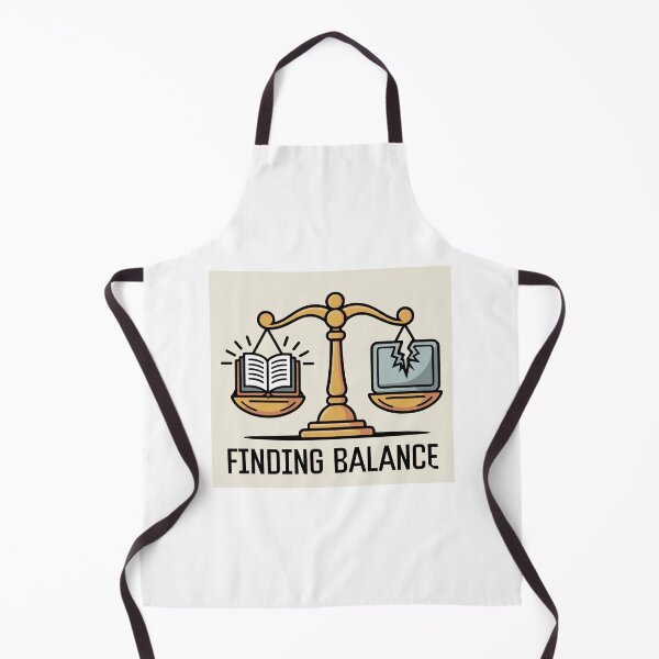 Item preview, Finding Balance Digital Detox Book vs Laptop designed and sold by PixelWaveBD.
