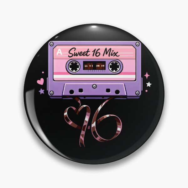Item preview, Sweet 16 Mix Retro Cassette Tape Birthday designed and sold by SplashTastic.