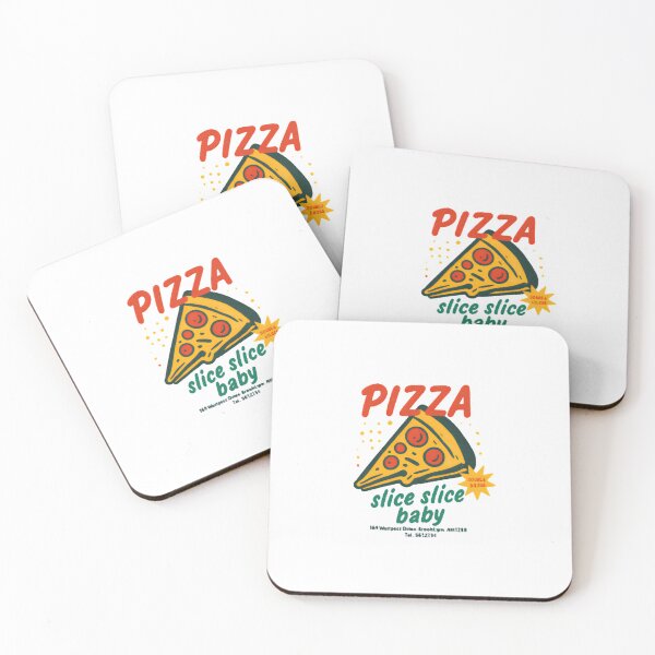 Artikelvorschau, Retro-Pizzastück-Kunst – Slice Slice Baby | Lustige Typografie-Illustration für Feinschmecker entworfen und verkauft von Colorful-Garden.