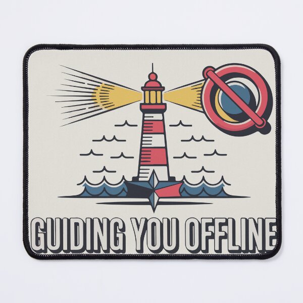 Item preview, Guiding You Offline Lighthouse Digital Detox designed and sold by PixelWaveBD.