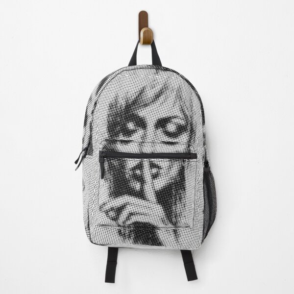Item preview, Halftone black-and-white portrait of a woman making a shushing gesture, evoking secrecy, silence and mystery. Graphic pop-art dots create a vintage1 designed and sold by Dejbar.