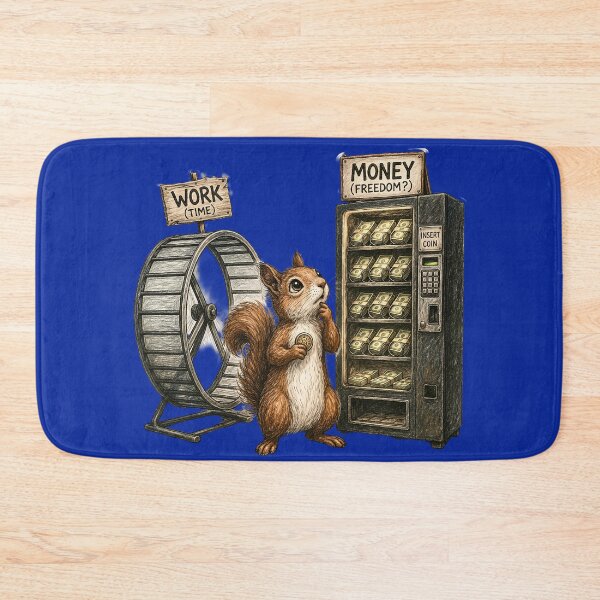 Item preview, Squirrel Work vs Money Sticker – Funny Life Choice Animal Humor Art designed and sold by Felixuss.