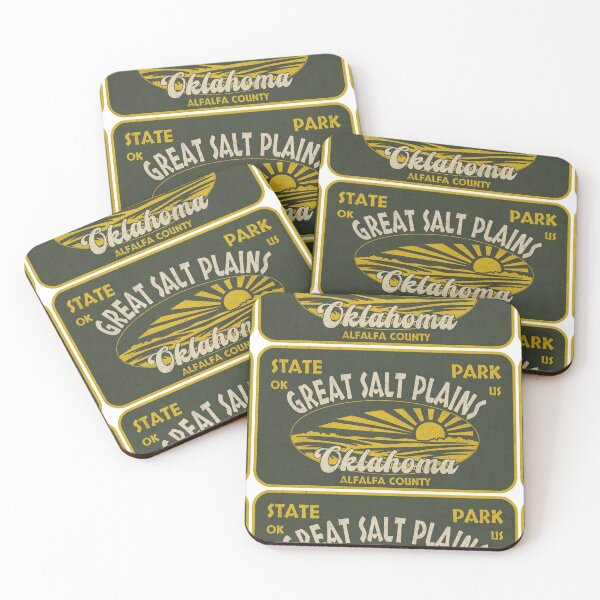 Item preview, Great Salt Plains State Park, Alfalfa County, Oklahoma, badge design designed and sold by Wanderful-roads.