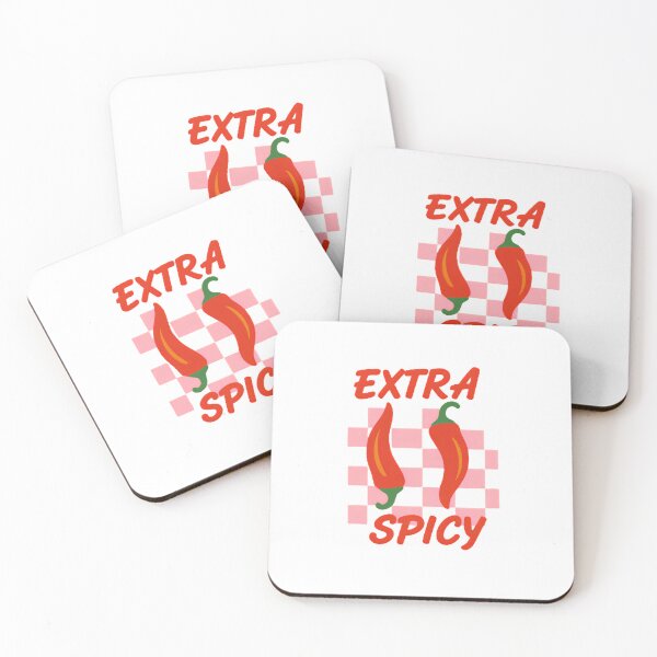 Item preview, Extra Spicy Chili Pepper Art — Retro Pink Checkered Food Illustration designed and sold by Colorful-Garden.