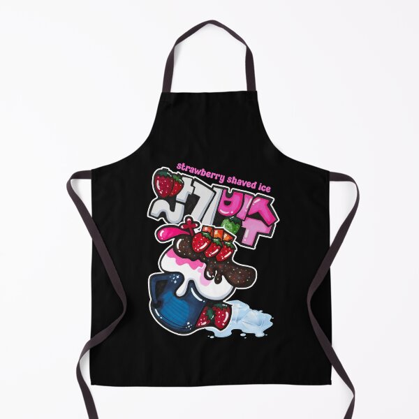 Item preview, Hand-Drawn Strawberry Bingsu with Chocolate Drizzle designed and sold by lazypencil.art.