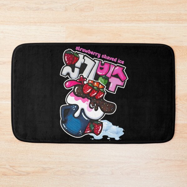 Item preview, Hand-Drawn Strawberry Bingsu with Chocolate Drizzle designed and sold by lazypencil.art.