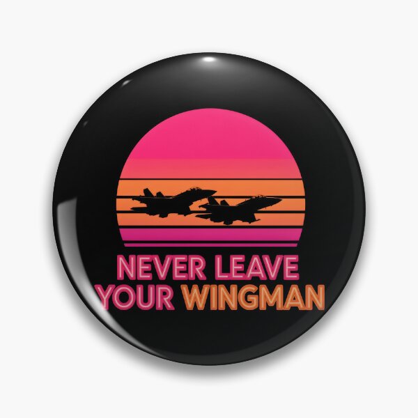Item preview, Never Leave Your Wingman Retrowave Sunset designed and sold by SplashTastic.