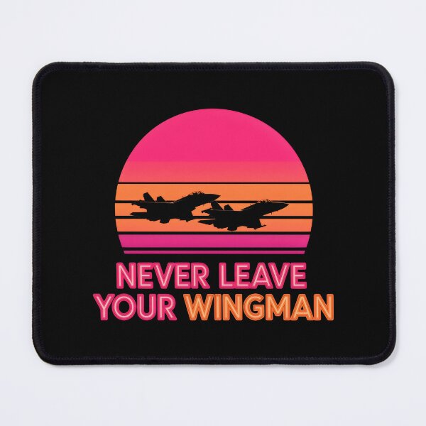 Item preview, Never Leave Your Wingman Retrowave Sunset designed and sold by SplashTastic.