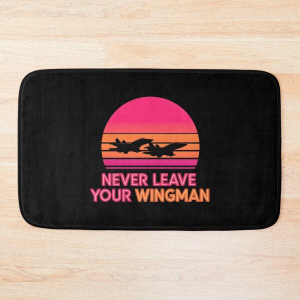 Item preview, Never Leave Your Wingman Retrowave Sunset designed and sold by SplashTastic.