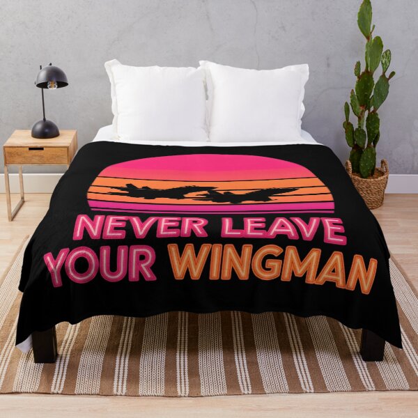 Item preview, Never Leave Your Wingman Retrowave Sunset designed and sold by SplashTastic.