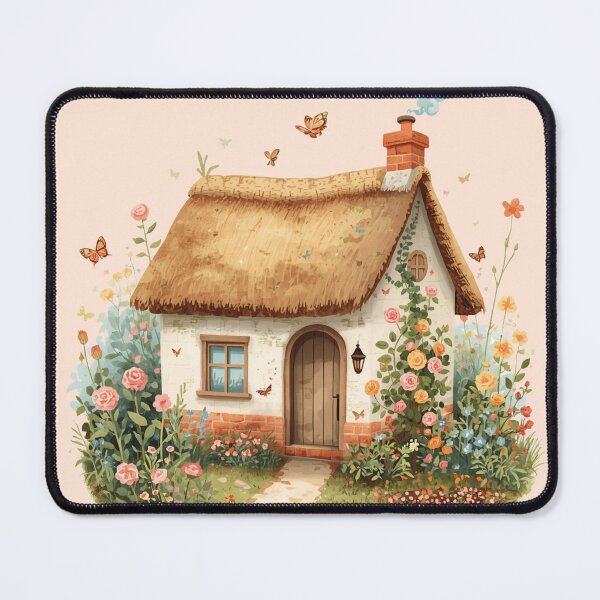 Item preview, Cozy Cottagecore House in Spring Garden | Dreamy Floral Cottage Art designed and sold by Shanker-studio.