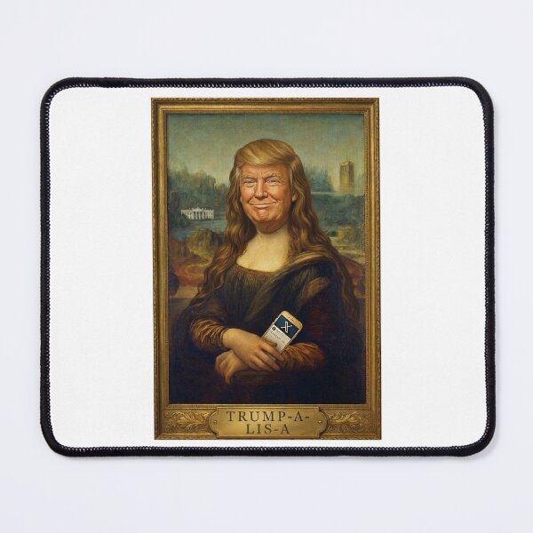 Item preview, Trump-a-Lisa Classic Art Parody | Political Cartoon Satire Design designed and sold by JVDesignsShop.