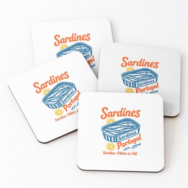 Item preview, Portugal Sardines Tin Art — Vintage Style Seafood Illustration designed and sold by Colorful-Garden.