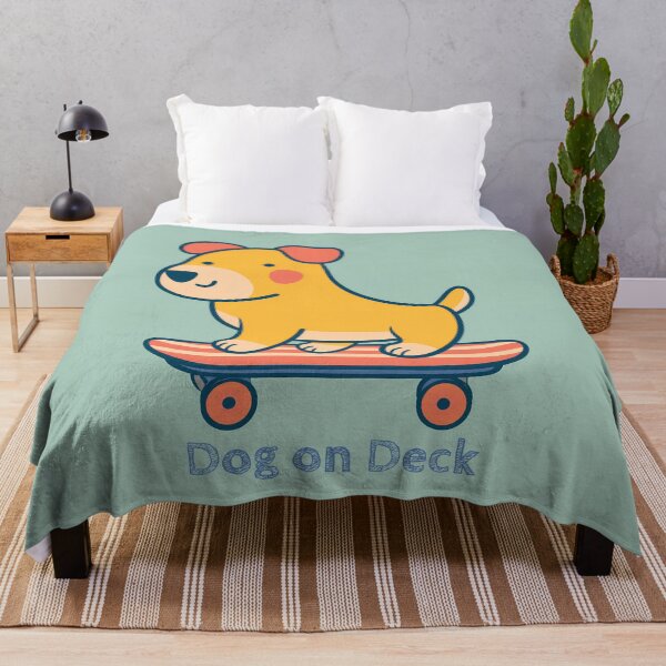 Item preview, Dog on Deck – Cute Skateboarding Dog Illustration designed and sold by BobaBunny76.