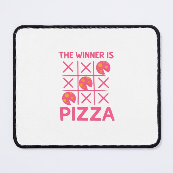 Item preview, Funny Tic Tac Toe Pizza Art — The Winner Is Pizza | Pink Kawaii Food Illustration designed and sold by Colorful-Garden.