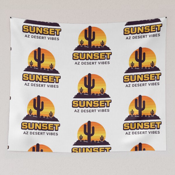 Item preview, Saguaro Sunset Holiday Arizona Desert Art designed and sold by Combat Skies.